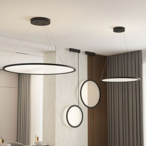 DK6606-BK Подвесной вертикальный светильник Veil со светодиодом H1700 d600 220V 48W 3000-6000K IP20 черный алюминий в Сургуте - surgut.ok-mebel.com | фото 7
