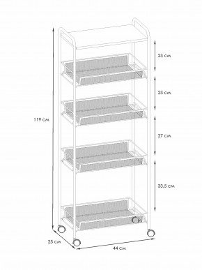 Э 443 ГР Этажерка "Ладья 25КС" Графит в Сургуте - surgut.ok-mebel.com | фото 2