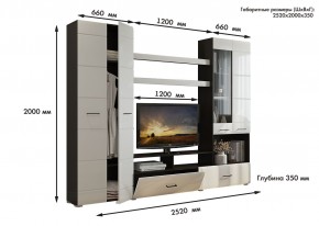 Гостиная Альфа МДФ (Венге/Белый глянец) в Сургуте - surgut.ok-mebel.com | фото 3