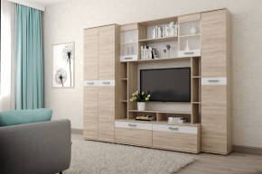 Гостиная Белла (Дуб Сонома/Белый глянец) в Сургуте - surgut.ok-mebel.com | фото