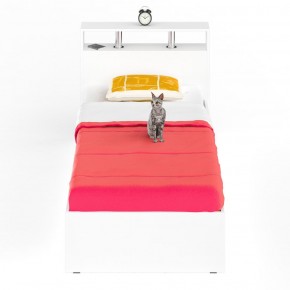 Камелия Кровать 0900, цвет белый, ШхГхВ 93,5х217х78,2 см., сп.м. 900х2000 мм., без матраса, основание есть в Сургуте - surgut.ok-mebel.com | фото 2