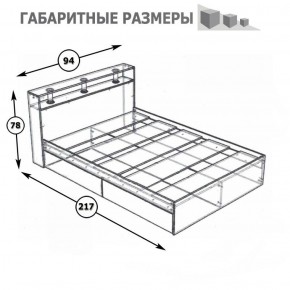 Камелия Кровать 0900, цвет белый, ШхГхВ 93,5х217х78,2 см., сп.м. 900х2000 мм., без матраса, основание есть в Сургуте - surgut.ok-mebel.com | фото 3