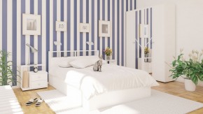 Камелия Кровать 1400, цвет белый, ШхГхВ 143,5х217х78,2 см., сп.м. 1400х2000 мм., без матраса, основание есть в Сургуте - surgut.ok-mebel.com | фото 4