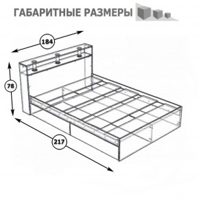 Камелия Кровать 1800, цвет белый, ШхГхВ 183,5х217х78,2 см., сп.м. 1800х2000 мм., без матраса, основание есть в Сургуте - surgut.ok-mebel.com | фото 4