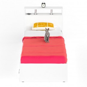 Камелия Кровать с ящиками 0900, цвет белый, ШхГхВ 93,5х217х78,2 см., сп.м. 900х2000 мм., без матраса, основание есть в Сургуте - surgut.ok-mebel.com | фото 3