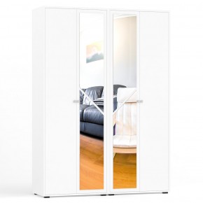 Камелия Шкаф 4-х створчатый, цвет белый, ШхГхВ 160х48х220 см., универсальная сборка, можно использовать как два отдельных шкафа в Сургуте - surgut.ok-mebel.com | фото 2