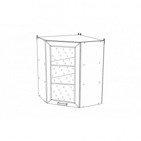 КГ "Агава" ВВУС550 Шкаф навесной угловой h 900 Лиственница темная в Сургуте - surgut.ok-mebel.com | фото