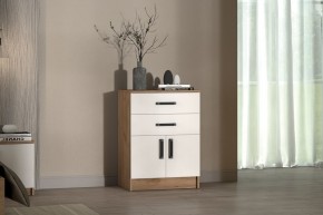Комод Эконом (Дуб крафт золотой/Белый текстурный) в Сургуте - surgut.ok-mebel.com | фото 3