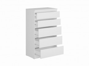 Комод КАСТОР с пятью ящиками, цвет белый в Сургуте - surgut.ok-mebel.com | фото 2
