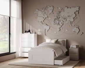 Комод КАСТОР с пятью ящиками, цвет белый в Сургуте - surgut.ok-mebel.com | фото 3