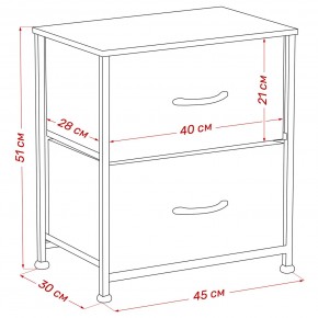 Комод Leset Линкс 2 ящ. (к/з), Каркас Белый, ящики Белые в Сургуте - surgut.ok-mebel.com | фото 8