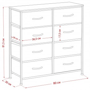 Комод Leset Линкс 8 ящ. (к/з), Каркас Белый, ящики Белые в Сургуте - surgut.ok-mebel.com | фото 8