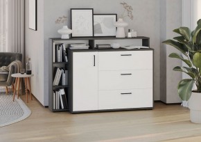 Комод с дверкой и тремя ящиками (графит/белый) в Сургуте - surgut.ok-mebel.com | фото 3