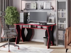 Компьютерный стол КЛ №9.0 (Черный/Красный) в Сургуте - surgut.ok-mebel.com | фото 4