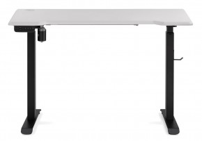 Компьютерный стол Маркос с механизмом подъема 120х75х75 белая шагрень / черный в Сургуте - surgut.ok-mebel.com | фото 3