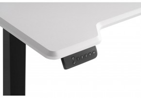 Компьютерный стол Маркос с механизмом подъема 120х75х75 белая шагрень / черный в Сургуте - surgut.ok-mebel.com | фото 6