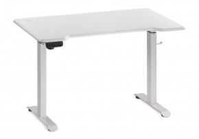 Компьютерный стол Маркос с механизмом подъема 120х75х75 белый / шагрень белая в Сургуте - surgut.ok-mebel.com | фото 3