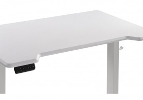 Компьютерный стол Маркос с механизмом подъема 120х75х75 белый / шагрень белая в Сургуте - surgut.ok-mebel.com | фото 6