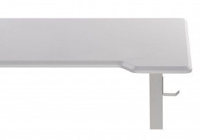 Компьютерный стол Маркос с механизмом подъема 120х75х75 белый / шагрень белая в Сургуте - surgut.ok-mebel.com | фото 8