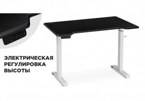 Компьютерный стол Маркос с механизмом подъема 120х75х75 черная шагрень / белый в Сургуте - surgut.ok-mebel.com | фото