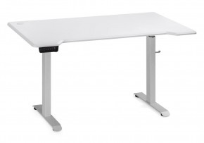 Компьютерный стол Маркос с механизмом подъема 140х80х75 белый / шагрень белая в Сургуте - surgut.ok-mebel.com | фото 2