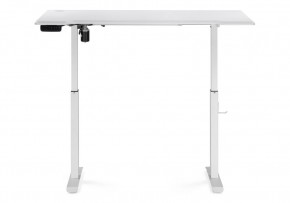 Компьютерный стол Маркос с механизмом подъема 140х80х75 белый / шагрень белая в Сургуте - surgut.ok-mebel.com | фото 4