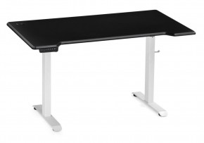 Компьютерный стол Маркос с механизмом подъема 140х80х75 черная шагрень / белый в Сургуте - surgut.ok-mebel.com | фото 2