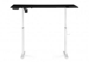 Компьютерный стол Маркос с механизмом подъема 140х80х75 черная шагрень / белый в Сургуте - surgut.ok-mebel.com | фото 4