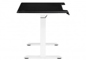 Компьютерный стол Маркос с механизмом подъема 140х80х75 черная шагрень / белый в Сургуте - surgut.ok-mebel.com | фото 5