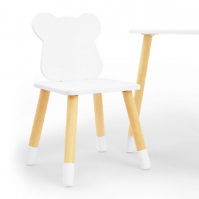 Комплект детской мебели стол и два стула Мишутка (Белый/Белый/Береза) в Сургуте - surgut.ok-mebel.com | фото