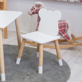 Комплект детской мебели стол и два стула Мишутка (Белый/Белый/Береза) в Сургуте - surgut.ok-mebel.com | фото 2