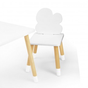 Комплект детской мебели стол и два стула Облачко (Белый/Белый/Береза) в Сургуте - surgut.ok-mebel.com | фото 1