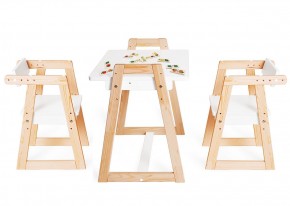 Комплект детской мебели стол и  два стула Я САМ "Лофт-Дуо" (Белый) в Сургуте - surgut.ok-mebel.com | фото 1