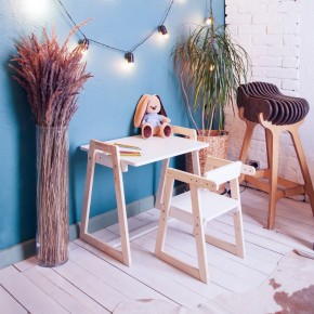 Комплект детской мебели стол и  два стула Я САМ "Лофт-Дуо" (Белый) в Сургуте - surgut.ok-mebel.com | фото 10
