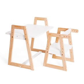 Комплект детской мебели стол и  два стула Я САМ "Лофт-Дуо" (Белый) в Сургуте - surgut.ok-mebel.com | фото 5