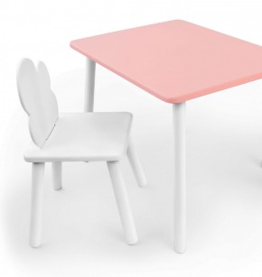 Комплект детской мебели стол и стул Облачко (Розывый/Белый/Белый) в Сургуте - surgut.ok-mebel.com | фото