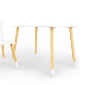 Комплект детской мебели стол и стул Звездочка (Белый/Белый/Береза) в Сургуте - surgut.ok-mebel.com | фото