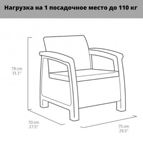 Комплект мебели Корфу Рест (Corfu Rest - without table) коричневый в Сургуте - surgut.ok-mebel.com | фото 3