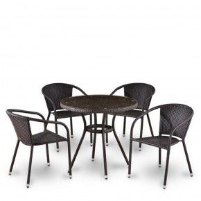Комплект плетеной мебели T282ANT/Y137C-W53 Brown (4+1) в Сургуте - surgut.ok-mebel.com | фото 1
