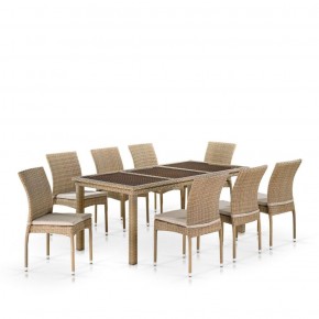 Комплект плетеной мебели T365/Y380B-W65 Light Brown (8+1) в Сургуте - surgut.ok-mebel.com | фото 1