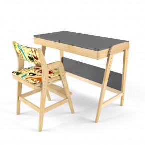 Комплект растущий стол и стул с чехлом 38 попугаев «Вуди» (Серый, Береза, Монстры) в Сургуте - surgut.ok-mebel.com | фото