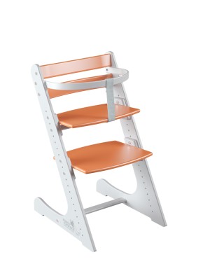 Комплект растущий стул и жесткий ограничитель Конёк Горбунёк Комфорт  (Бело-оранжевый) в Сургуте - surgut.ok-mebel.com | фото
