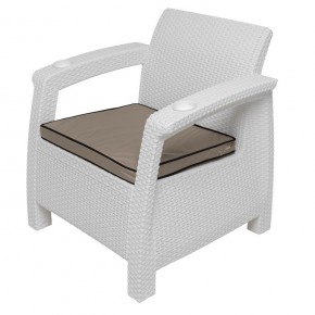 Комплект уличной мебели Yalta Premium Terrace Set (Ялта) белый (+подушки под спину) в Сургуте - surgut.ok-mebel.com | фото 7
