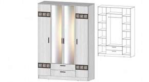 КОСТА-РИКА Шкаф 4-х створчатый (анкор светлый) в Сургуте - surgut.ok-mebel.com | фото