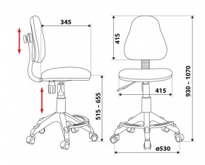 Кресло детское Бюрократ KD-4-F/PENCIL-GN зеленый карандаши в Сургуте - surgut.ok-mebel.com | фото 3
