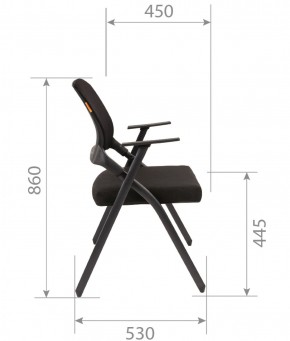 Кресло для посетителей CHAIRMAN NEXX (ткань стандарт черный/сетка DW-01) в Сургуте - surgut.ok-mebel.com | фото 7
