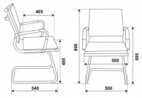 Кресло для посетителя Бюрократ CH-993-Low-V/gold золотистый в Сургуте - surgut.ok-mebel.com | фото 3