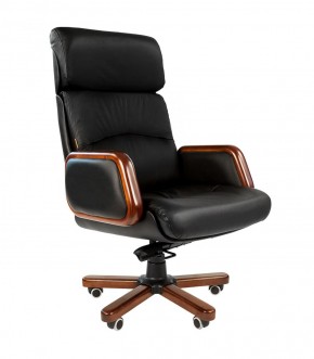 Кресло для руководителя CHAIRMAN 417 (Натуральная кожа) Черное в Сургуте - surgut.ok-mebel.com | фото 1