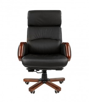 Кресло для руководителя CHAIRMAN 417 (Натуральная кожа) Черное в Сургуте - surgut.ok-mebel.com | фото 2