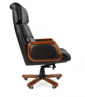 Кресло для руководителя CHAIRMAN 417 (Натуральная кожа) Черное в Сургуте - surgut.ok-mebel.com | фото 3